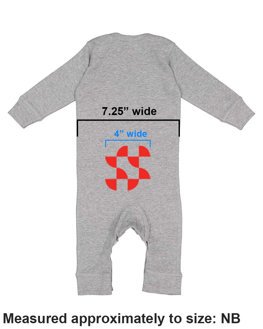 custom design of Rabbit Skins 4412 - Infant Long Legged Baby Rib Bodysuit