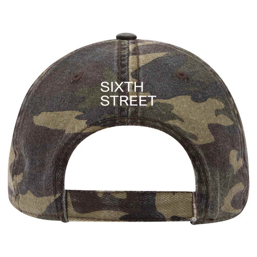 custom design of Camouflage garment washed cotton twill low profile pro style caps