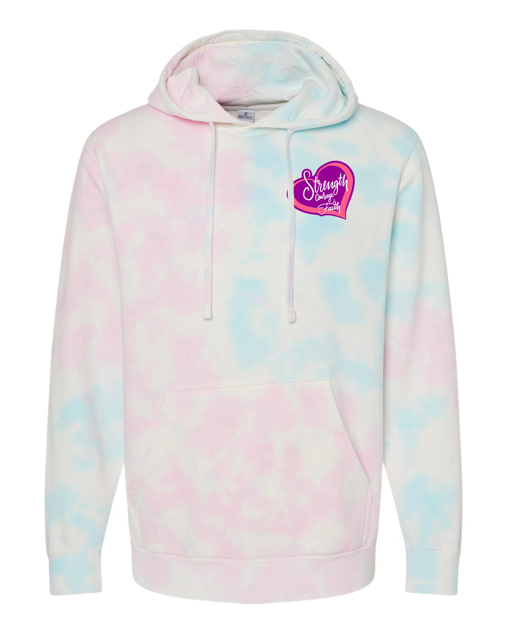 custom design of Independent Trading Co. PRM4500TD - unisex Midweight Tie Dyed Hooded Pullover