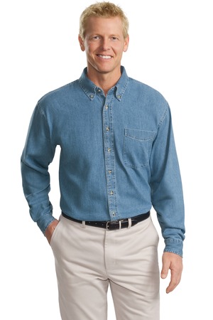 Port Authority® TLS600 Tall Long Sleeve Denim Shirt