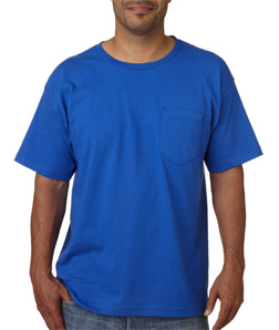 Bayside 5070 - Adult Short-Sleeve Cotton Tee with Pocket