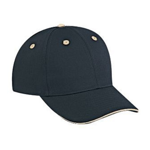 Cotton twill sandwich visor solid and two tone color six panel low profile pro style caps