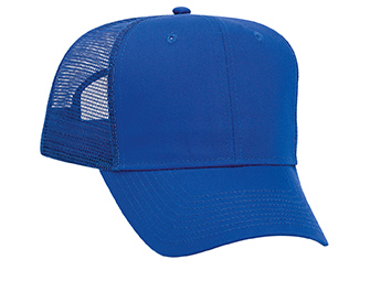 Promo cotton twill solid color six panel pro style mesh back caps