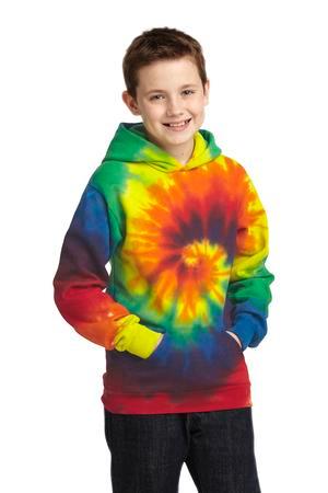 Port & Company PC146Y Youth Essential Tie-Dye Pullover Hooded Sweatshirt