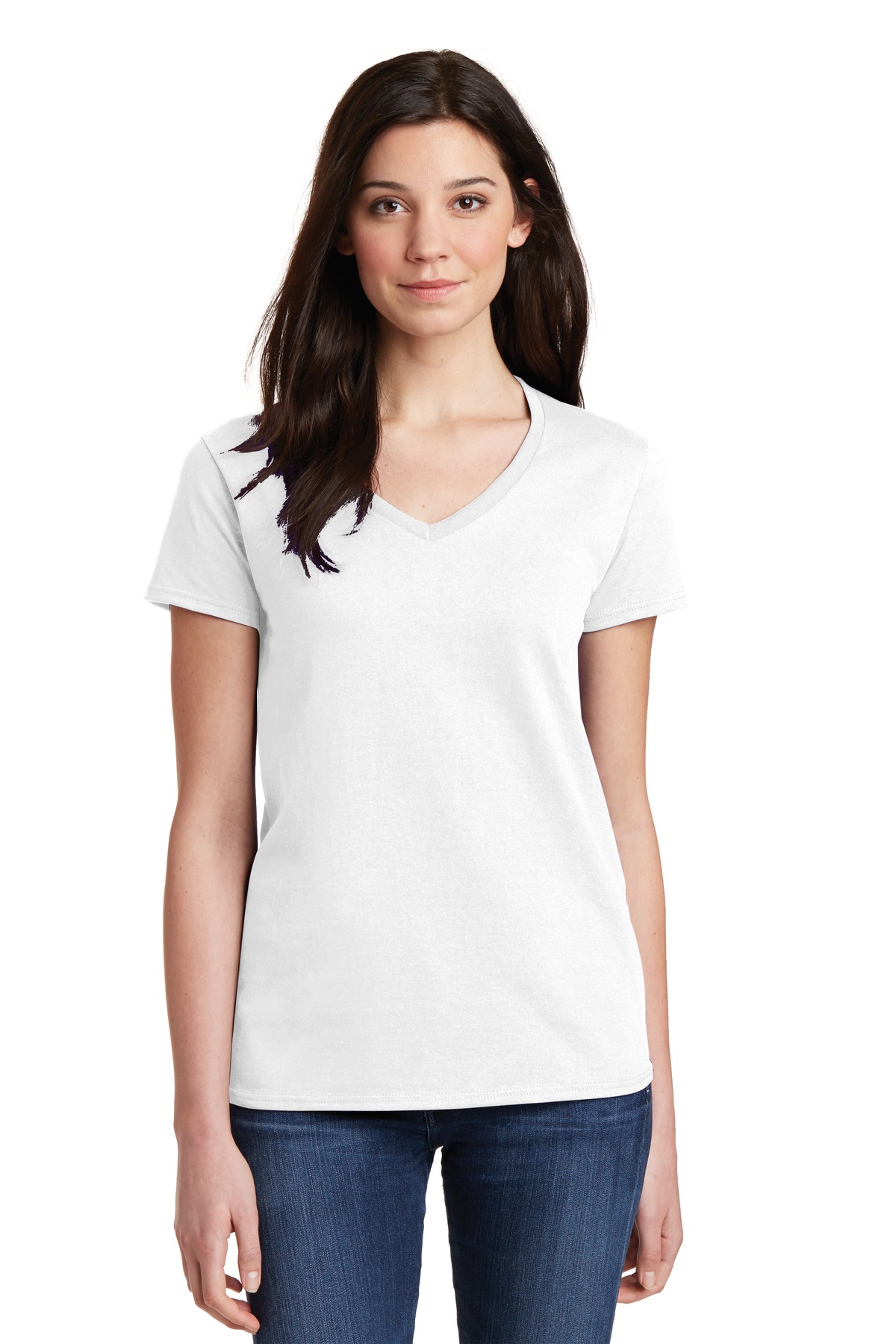 Gildan  5V00L - Ladies Heavy Cotton 100% Cotton V-Neck T-Shirt