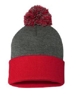 click to view Dark Heather Grey/ Red