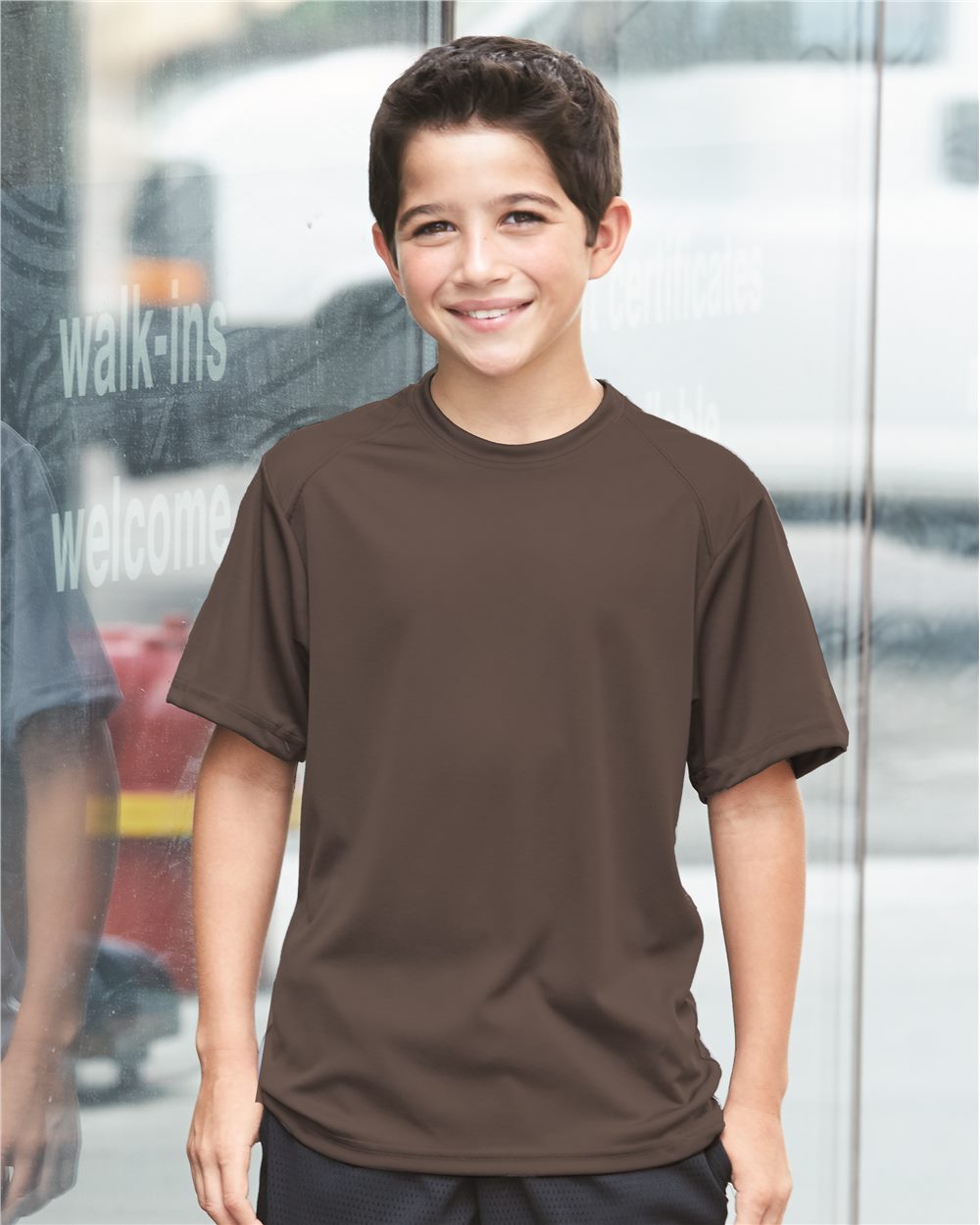 Badger Sport 2120 Youth B-Dry Core T-Shirt with Sport Shoulders