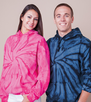 Colortone 8777 - Adult Tie Dye Hooded Pullover
