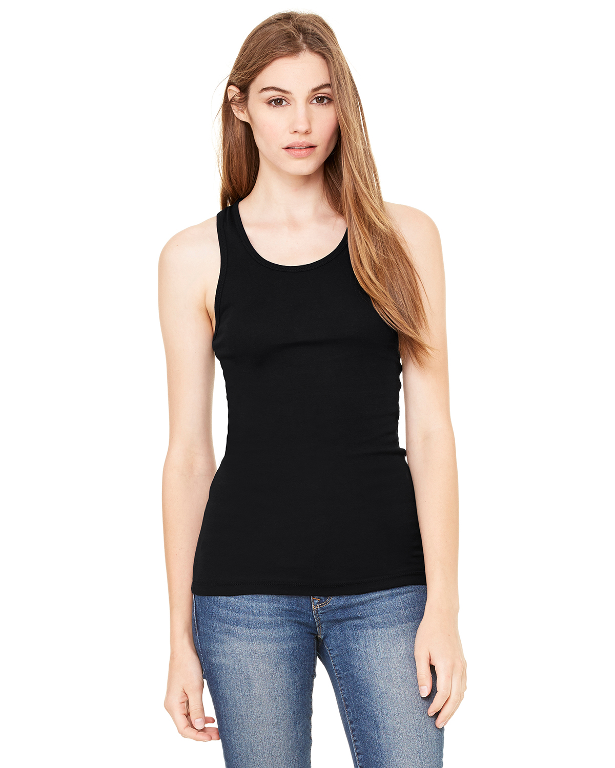 Bella 8701 Women's Sheer Rib Longer Length T-Shirt $6.85 - Women's T-Shirts
