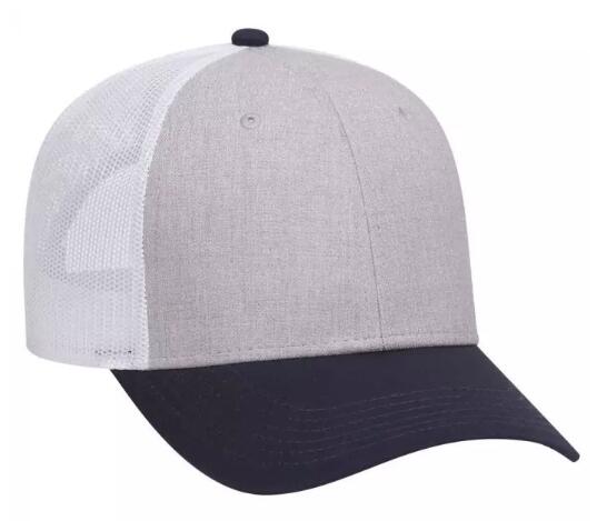 OTTO CAP 83-1300 - Heather 6 Panel Low Profile Mesh Back Trucker Hat $5.63  - Headwear