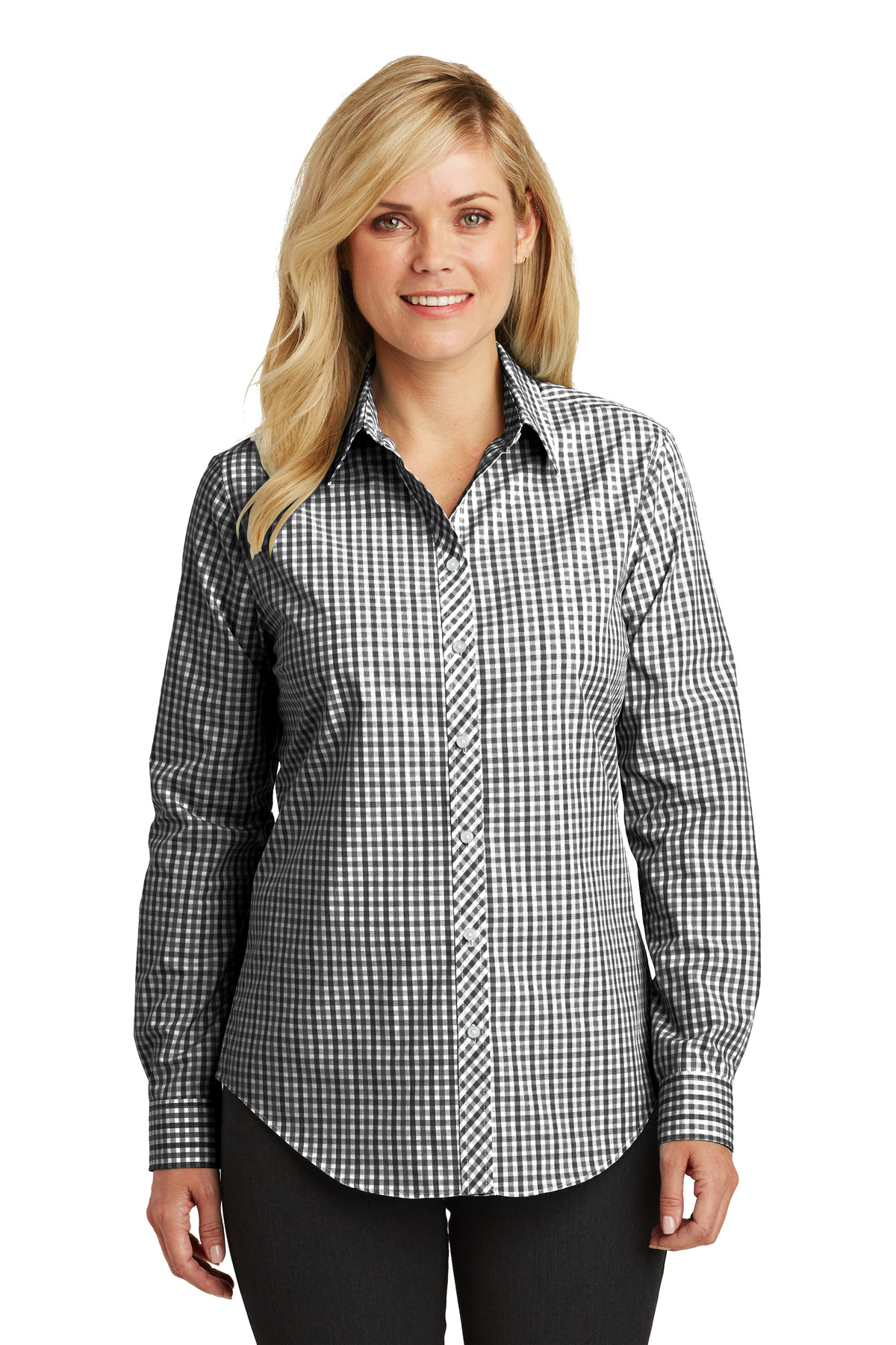 Port Authority® L654 - Ladies Long Sleeve Gingham Easy Care Shirt