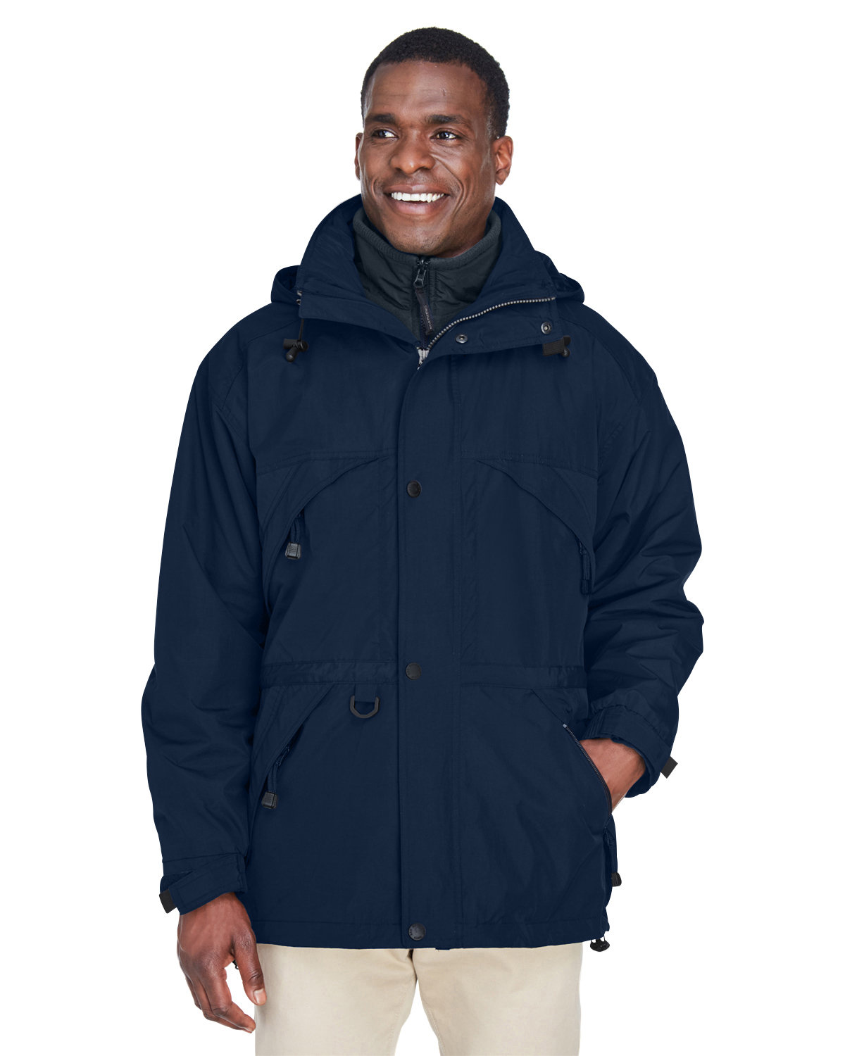 North End 88007 - Men's 3-in-1 Parka with Dobby Trim