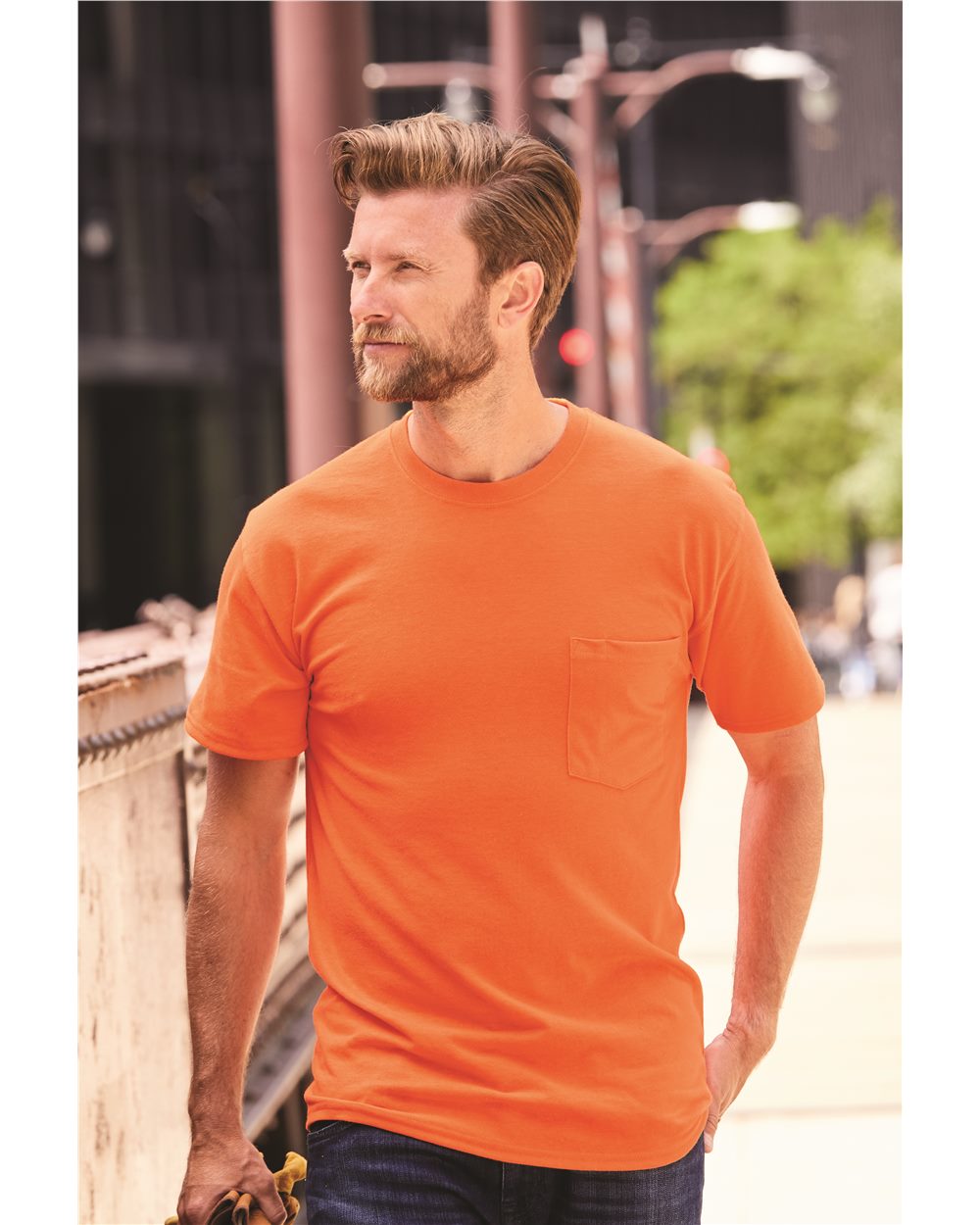 Hanes W110 - Men's Workwear Short Sleeve Pocket T-Shirt