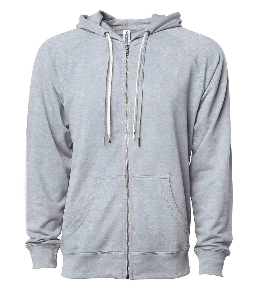 Independent Trading Co. SS1000Z - Unisex Lightweight Loopback Terry Zip Hood