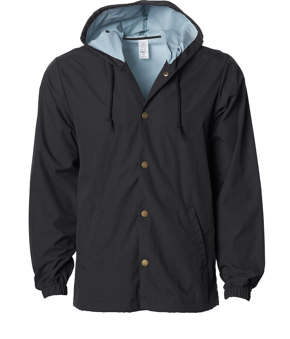 Independent Trading Co. EXP95NB - Water Resistant Hooded Winderbreaker Coaches Jacket