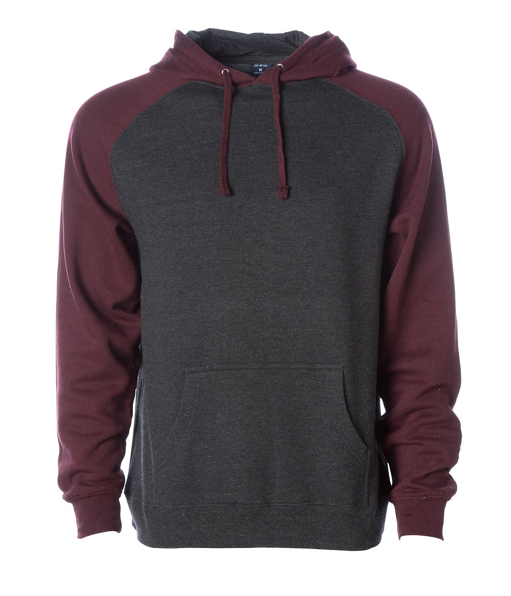 Independent Trading Co. IND40RP - Raglan Hooded Pullover Sweatshirt