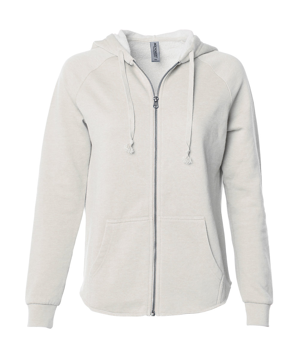 Independent Trading Co. PRM2500Z - Women's California Wave Wash Zip Hood