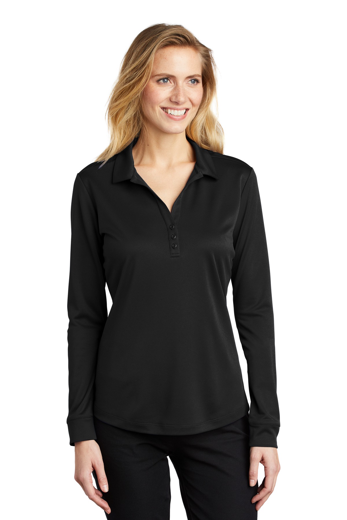 Port Authority® L540LS - Ladies Silk Touch™ Performance Long Sleeve Polo