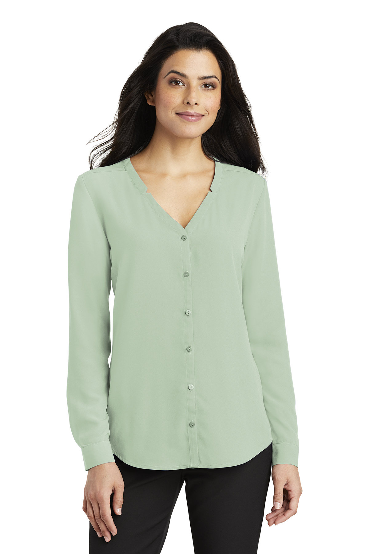 Port Authority LW700 - Ladies Long Sleeve Button-Front Blouse