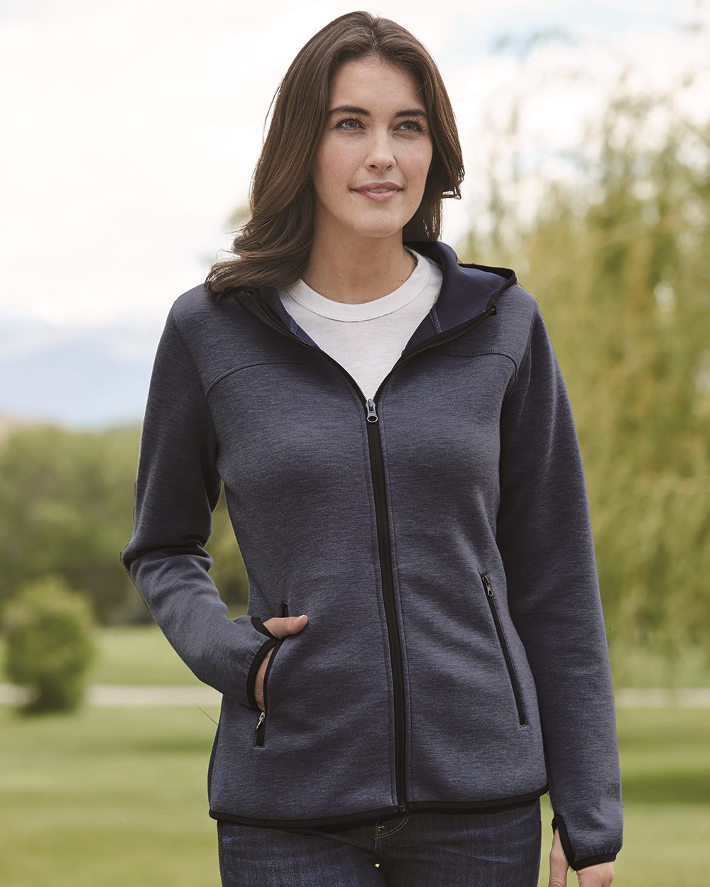 Weatherproof W18700 - Heat Last Women's Fleece Tech Hooded Full-Zip Sweatshirt
