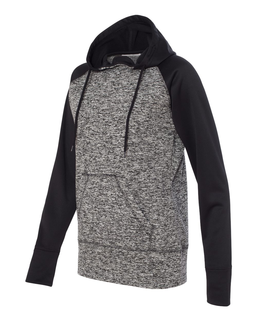 J. America 8618 - Women's Colorblock Cosmic Fleece Hooded Pullover Sweatshirt