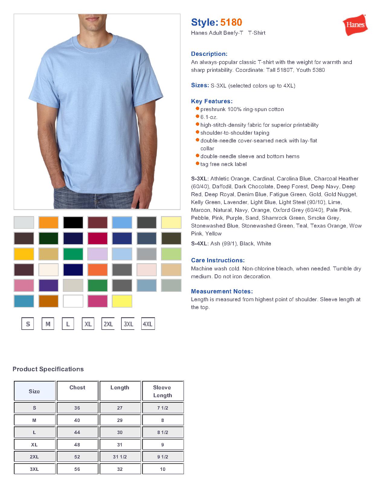 Hanes® 5180 Beefy-T® - Born To Be Worn 100% Cotton T-Shirt $6.02 - Men ...